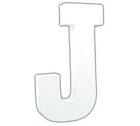 Décopatch AC709Cpack - Un Lot de 3 supports en papier blanc mâché 3x13x20,5 cm, Lettre J