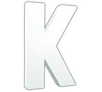 Décopatch AC710Cpack - Un Lot de 3 supports en papier blanc mâché 3x13,5x20,5 cm, Lettre K