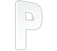 Décopatch AC715Cpack - Un Lot de 3 supports en papier blanc mâché 3x112,5x20,5 cm, Lettre P