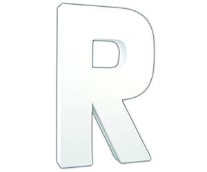 DÉCOPATCH AC717Cpack - Lot 3 lettres R en papier mâché blanc - 3x13x20,5cm