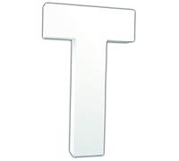 Décopatch AC719C - Un support en papier blanc mâché 3x12,5x20,5 cm, Lettre T