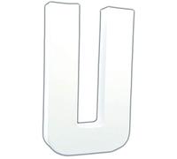 Décopatch AC720C - Un support en papier blanc mâché 3x13x20,5 cm, Lettre U