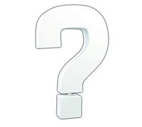 Décopatch AC727C - Un support en papier blanc mâché 3x13,5x20,5 cm, Point d'interrogation ?