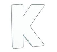 Décopatch AC740Cpack - Un Lot de 5 supports en papier blanc mâché 1,5x10,5x12 cm, Petite lettre K
