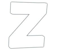 Décopatch AC755Cpack - Un Lot de 5 supports en papier blanc mâché 1,5x10,5x12 cm, Petite lettre Z