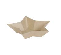 Décopatch AC766Cpack - Un Lot de 10 supports en papier brun mâché 15x15x3 cm, petit vide poche étoile