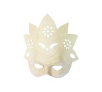 Décopatch AC782Cpack - Un Lot de 2 supports en papier brun mâché 9x23x22 cm, Masque fleur (pour adulte)