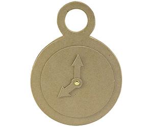 DÉCOPATCH AC800C - Horloge en papier mâché brun - 3x15x20,5cm