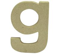 Décopatch AC819C - Un support en papier brun mâché 1,5x8,5x12 cm, Lettre minuscule g