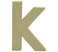 Décopatch AC823C - Un support en papier brun mâché 1,5x8,5x12 cm, Lettre minuscule k