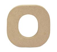 Décopatch AC827C - Un support en papier brun mâché 1,5x9x8,5 cm, Lettre minuscule o