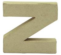 Décopatch AC838C - Un support en papier brun mâché 1,5x9x8,5 cm, Lettre minuscule z