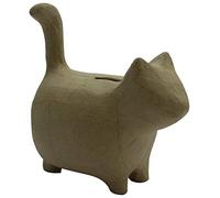 DÉCOPATCH AC841C - Tirelire chat debout en papier mâché - 14x8,5x15cm