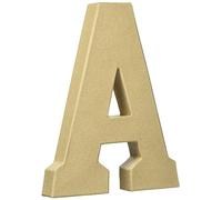 Décopatch AC852C - Un support en papier brun mâché 15,7x2,5x20 cm, Lettre majuscule A
