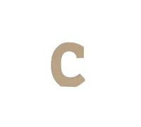 Décopatch AC854Cpack - Un Lot de 3 supports en papier brun mâché 15x2,5x20 cm, Lettre majuscule C