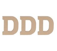 Décopatch AC855Cpack - Un Lot de 3 supports en papier brun mâché 16,5x2,5x20 cm, Lettre majuscule D