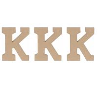 Décopatch AC862Cpack - Un Lot de 3 supports en papier brun mâché 16x2,5x20 cm, Lettre majuscule K