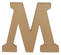 DÉCOPATCH AC864C - Lettre majuscule M en papier mâché - 23,7x2,5x20cm