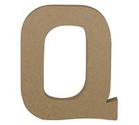 Décopatch AC868C - Un support en papier brun mâché 16,5x2,5x20 cm, Lettre majuscule Q