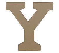 Décopatch AC876C - Un support en papier brun mâché 19,5x2,5x20 cm, Lettre majuscule Y