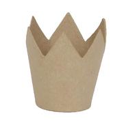 Décopatch AC880Cpack - Un Lot de 5 supports en papier brun mâché 8x8x8 cm, Coupelle couronne