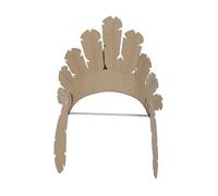 Décopatch Coiffe d'indien enfant AC896C à décorer – Papier mâché brun 25x10x21 cm