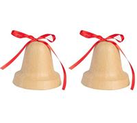 décopatch AC908C - Un Support en Papier Mâché Brun 10x10x9 cm, Cloche avec Ruban, Unité (Lot de 2)