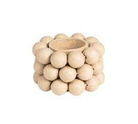 DÉCOPATCH AC910C - Bougeoir rond en papier mâché brun - 8x8x5cm