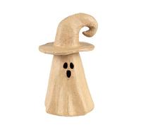 DÉCOPATCH AC915C - Petit bougeoir fantôme chapeau en papier mâché - 15x9cm