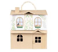 Décopatch AC920C - Maison miniature à décorer avec porte magnétique - Dimensions: 25 x 24 x 27cm