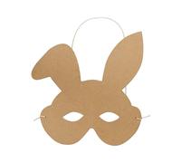 Décopatch AC938C - Un support en papier mâché brun - Masque enfant lapin - 15,5x1x15 cm - DIY - Carnaval