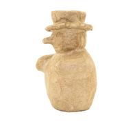 Décopatch AP104O - Un support en papier brun pulpé 6x8x12 cm, Bonhomme de neige