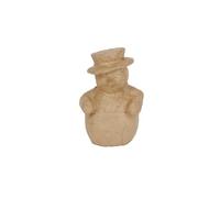 Décopatch AP104Opack - Un lot de 5 supports en papier brun pulpé 6x8x12 cm, Bonhomme de neige