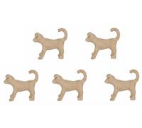 Décopatch AP153Opack - Un lot de 5 supports en papier brun pulpé 11x3,5x8,5 cm, Jack Russel