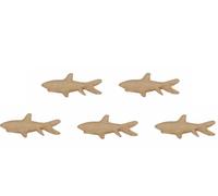 Décopatch AP158Opack - Un lot de 5 supports en papier brun pulpé 17x8x7 cm, Requin