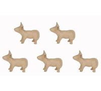 Décopatch AP174Cpack - Un lot de 5 supports en papier brun pulpé 11,5x5,5x8,5 cm, Bœuf