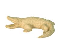 Décopatch AP196Cpack - Un Lot de 5 Supports à décorer en papier pulpé brun 14x11x3 cm, Crocodile