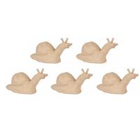 Décopatch AP198Cpack - Un Lot de 5 supports à décorer en papier pulpé brun 11,5x4,8x6cm, Escargot