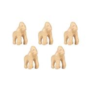 Décopatch AP206C - Un lot de 5 supports en papier mâché brun 10x5,5x12cm, Gorille