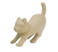 Décopatch AP601O - Un support en papier brun pulpé 12x5x11,5 cm, Chat à l'affut