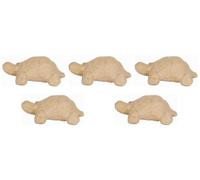 Décopatch AP619Opack - Un lot de 5 supports en papier brun pulpé 11x8,5x3,5 cm, Tortue