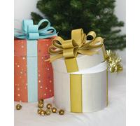 décopatch boîtes cadeau en papier mâché rondes set de 2 pièces