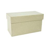 Décopatch BT015O - Un support en papier brun mâché 10x18x9 cm, boite rectangulaire