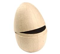 DÉCOPATCH BT018O - Boîte œuf en papier mâché brun - 9x9x13cm
