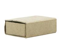 Décopatch BT040C - Un support en papier brun mâché 4x6x2 cm, Boite allumette S