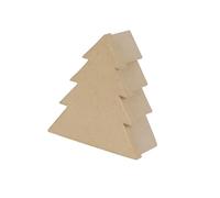 Décopatch BT058C - Un support en papier brun mâché 8x18,5x20 cm, Boite sapin S
