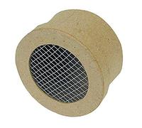 Décopatch BT064C - Un support en papier brun mâché 7x7x4 cm, Mini boite ronde grillagée