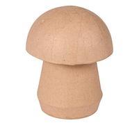 Décopatch BT065C - Un support en papier brun pulpé 7,5x7,5x9,5 cm, Boite champignon, Unité