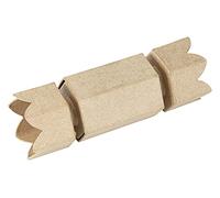 DÉCOPATCH BT069C - Boîte cracker en papier mâché brun - 18x6,5x6,5cm
