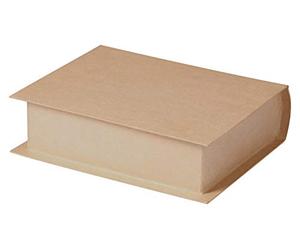 Décopatch BT070C - Un support en papier brun mâché 17x10x12 cm, Boîte livre